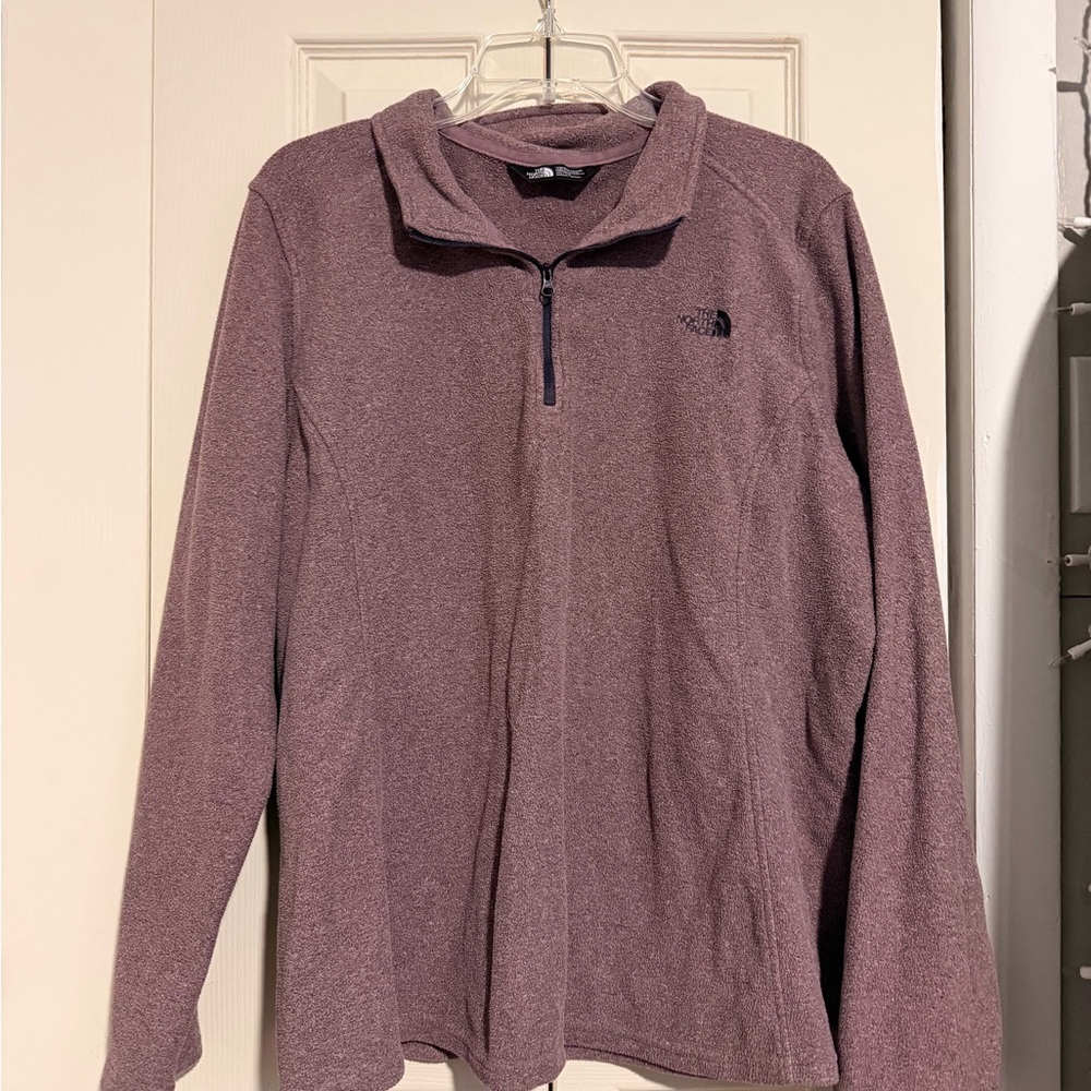 The North Face Maroon Quarter-Zip Pullover